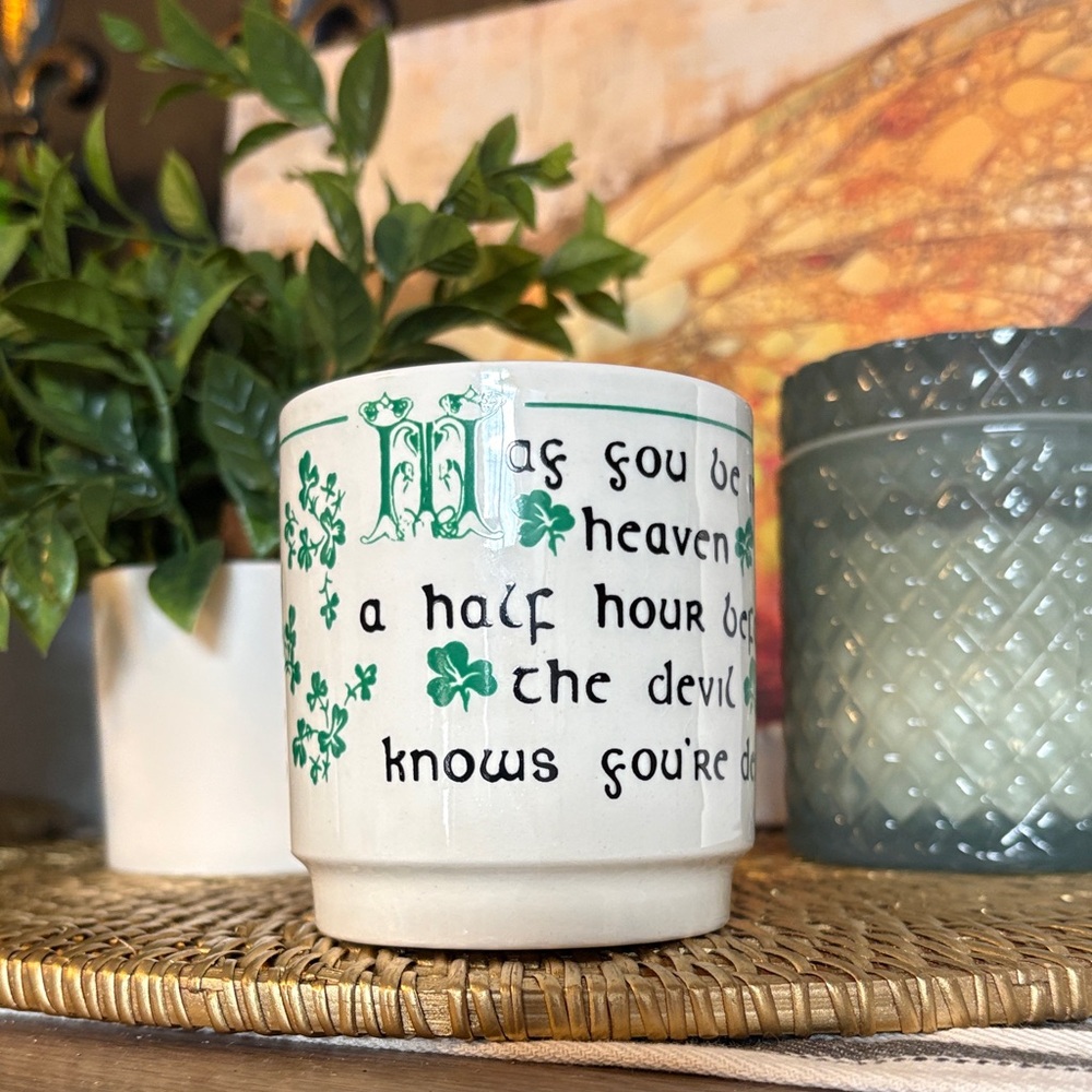 Vintage Irish Proverb “Blessings” Mug